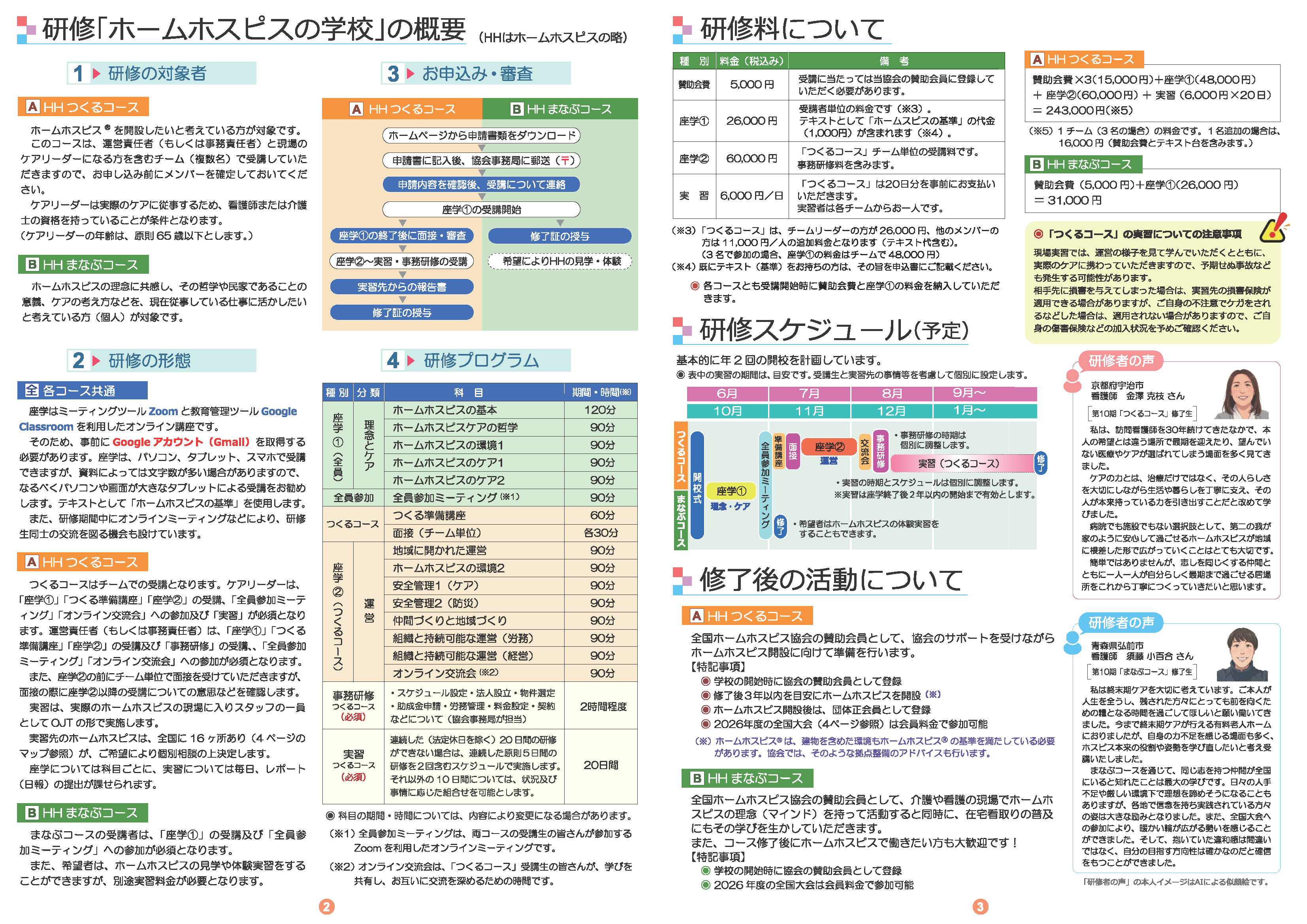 ホームホスピスの学校パンフレット_裏